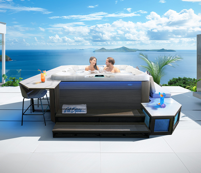 Calspas hot tub being used in a family setting - Marysville